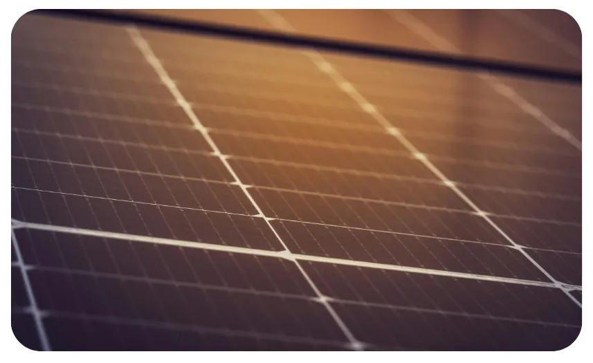 Cellules d'un panneau solaire en gros plan